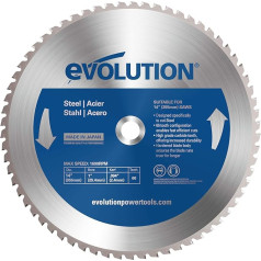 Evolution Power Tools 14BLADEST Stahl-Sägeblatt, 35,6 cm x 66 Zähne, Blau