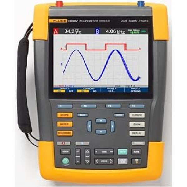 Fluke 190-062-III Atmiņas rokas osciloskops 2-kanālu analogais 60MHz