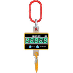 Digitale Hängewaage 2000 kg 2T wiederaufladbare elektronische Kranwaage, digitale Haken-Hängewaage mit LED-Anzeige, Fernbedienung, Industrie-Kranwaage mit LCD-Display