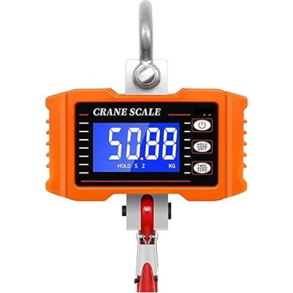 Digitale Kranwaage, 500 kg/1000 lb, industrielle Schwerlastwaage, hochpräzise elektronische Hängewaage mit HD-Großbildschirm