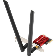 PCIE WiFi 6 karte, AX1800 Pro Bluetooth 5.2 802.11ax Dual Band 5GHz 2,4GHz WiFi karte, PCI E bezvadu tīkla karte galddatoram, atbalsta Windows 11 10