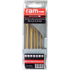 Ram - and Wick - Coffret de Drill Tiles Stikls 4,5,6,8 un 10 mm