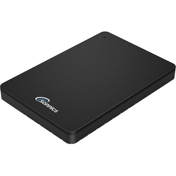 Sonnics 1TB USB 3.1 C tipa ārējais portatīvais cietais disks Windows PC, Mac, Smart TV, Xbox ONE/Series X un PS4/PS5, melns