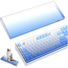 MAMBASNAKE Premium Acrylic 87-Key Keyboard Cover Dust Cover Waterproof Anti-Snock Clear Keyboard Cover for TKL PC Mechanical Gaming Keyboard, 12.9 x 5 x 0.9 collas, saderīgs ar K87 AK873 RK87 K86