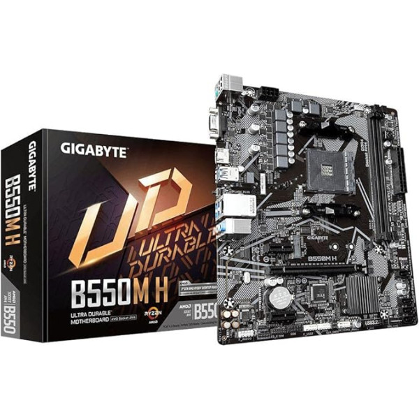 Gigabyte B550M H mATX mātesplate AMD AM4 procesoriem