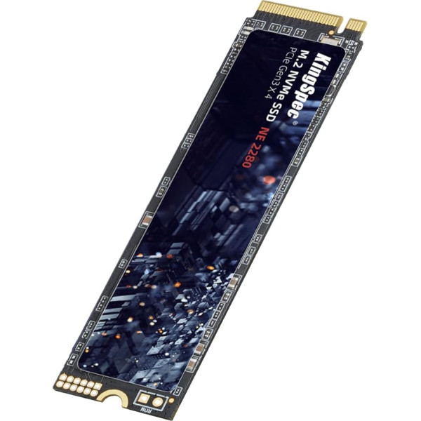 KingSpec SSD 512GB, M.2 NVMe Gen3x4 SSD 2280 - līdz 2400MB/s, iekšējais cietvielu disks ar 3D NAND Flash, saderīgs ar galddatoru un klēpjdatoru