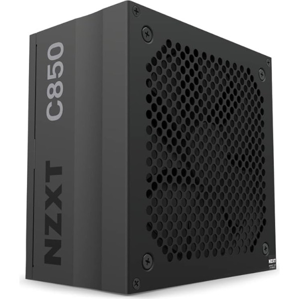 NZXT C850 PSU - PA-8G1BB-UK - 850 vatu barošanas bloks - 80+ Gold sertifikāts - pilnībā modulārs - apvalkoti kabeļi - ATX spēļu spēļu barošanas bloks