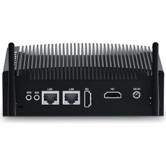 BASOARO Mini galddators Win 11 Pro, industriālais dators i5 8260U, 8G RAM 128G SSD, Dual LAN, Mini PC atbalsta 4K HD displejus, RS232 COM, USB, WiFi, BT, bezventilatoru dators