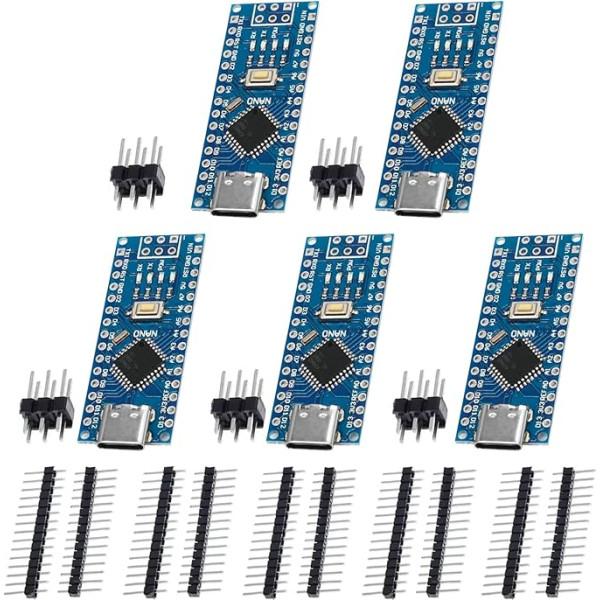 ARCELI modulis CH340 ar C tipa savienotāju 5V 16M mikrokontrollerim, saderīgs ar Arduino IDE, 5 mikroshēmu iepakojums