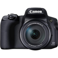 Canon PowerShot SX70 HS digitālā kamera 20,3 MP, 65x optiskā tālummaiņa, 7,5 cm LCD ekrāns ar mainīgu leņķi, Wi-Fi, 4K video