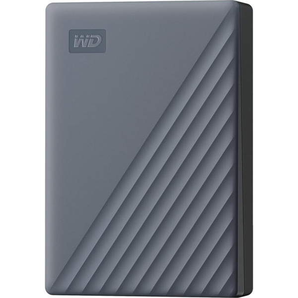 WD Mobile My Passport cietais disks darbojas ar USB-C, 6 TB (mobilais cietais disks, paroles aizsardzība, dublēšanas programmatūra, USB 3.2 1. paaudzes, 3 gadu garantija), silīcija pelēks