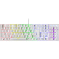 MARSGAMING Gaming MK422 White, Mehāniskā tastatūra RGB, Antighosting, Mehāniskais slēdzis sarkans, ASV valoda, MK422WRUS