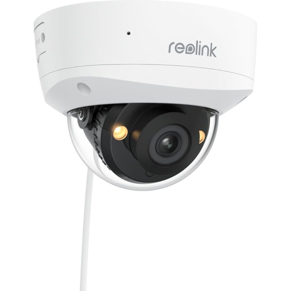 Reolink 5MP HD kameru kamera HD Spotlight Dome PoE ar IK10 aizsardzību pret vandalismu, krāsu nakts redzamību, divvirzienu audio, inteliģentu personu/transportlīdzekļu/dzīvnieku noteikšanu, bez ikmēneša maksām, RLC-540A