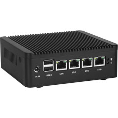 Celeron N4000 Firewall Micro Appliance, Mini PC, Nano PC, Router PC ar 8G RAM 128G SSD, 4 RJ45 port DP HDMI AES-NI saderīgs ar Pfsense OPNsense