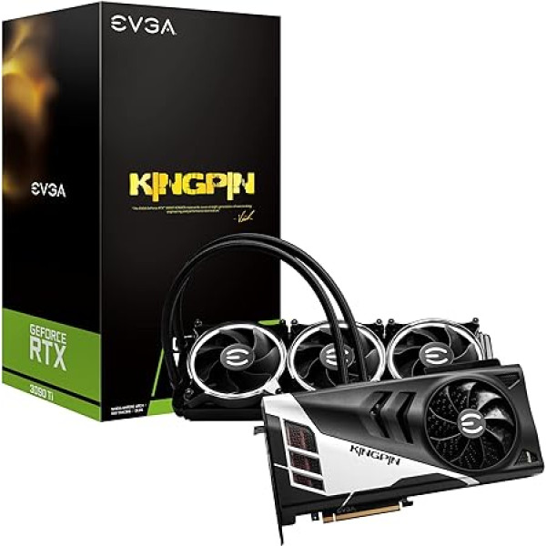 EVGA GeForce RTX 3090 Ti K|NGP|N Hybrid Gaming, 24G-P5-4998-KR, 24GB GDDR6X, iCX3, hibrīda dzesētājs, OLED displejs, aizmugurējā plāksne, bezmaksas eLeash