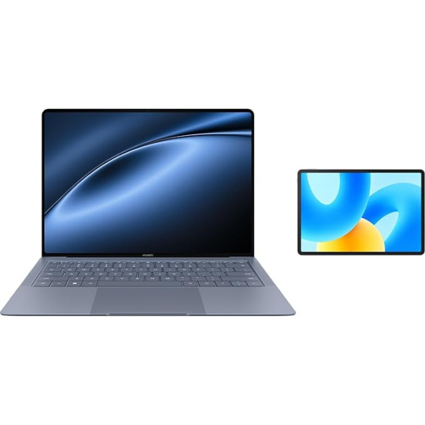 HUAWEI MateBook X Pro Core Ultra, 980 g ultraviegls ādu nomierinošs metāla korpuss, Intel Core Ultra 9 procesors, 14,2 collu OLED reālu krāsu displejs, 32 GB + 2 TB, Morandi Blue+ MatePad 11,5 6+128 G