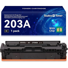 swiss toneris 203A Toneris CF540A Saderīgs ar M281fdw Toneris Color Laserjet Pro MFP M281fdw M281 M254DW M254NW M254 M254 M281FDN M280NW M281CDW, melns x 1