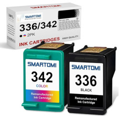 SMARTOMI 2 336 342 tintes kasetņu komplekts, kas paredzēts HP 336 342 tintes atjaunošanai, izmantošanai HP Deskjet 5420 5420v 5432 Officejet 6310 Photosmart 2570 2570 2573 2575a PSC 1507 1510 1510s printeros.