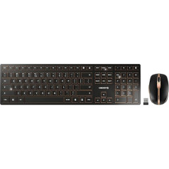 CHERRY DW 9100 SLIM belaidės klaviatūros ir pelės rinkinys, ES išdėstymas (QWERTY), 