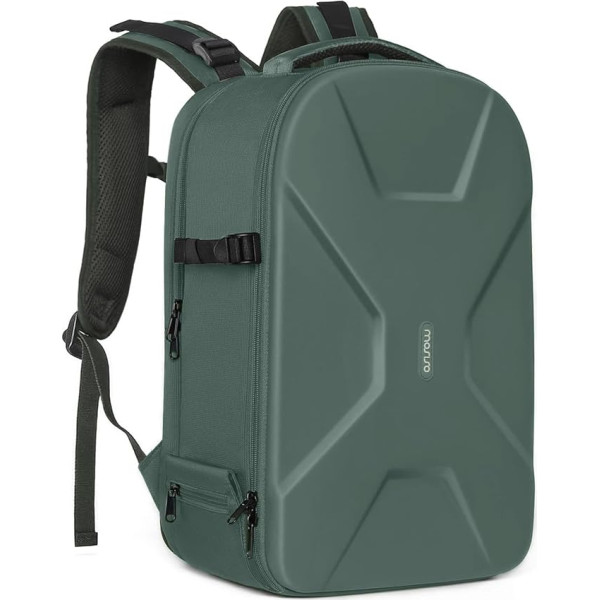 MOSISO Camera Backpack, DSLR/SLR/Mirrorless Photography Camera Bag, 15-16 collu ūdensnecaurlaidīgs ciets futrālis ar statīva turētāju un nodalījumu klēpjdatoram, saderīgs ar Canon/Nikon/Sony, smaragdzaļš, smaragdzaļš