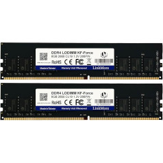 LinkMore 16GB komplekts (2x 8GB) DDR4 2666MH UDIMM (PC4-21300) CL19 1.2V galddatora atmiņas modulis