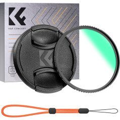 K&F Concept K-Series UV filtrs 67 mm ar objektīva vāciņu, aizsargfiltrs ar 18 slāņu nanopārklājumu