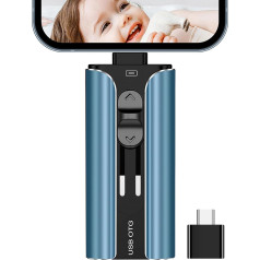 TRYVAT 256 GB USB zibatmiņas karte tālrunim, USB 3.0 atmiņas karte, ārējās atmiņas paplašināšanas foto zibatmiņas karte, 4 in 1 zibatmiņas atmiņas kartes OTG Android mobilajam tālrunim/Type-C/Pad/Lapdatoram/Datoram/PC, zila krāsā