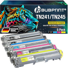 Bubprint TN241 TN245 5 Toner kompatibel als Ersatz für Brother TN-241 TN-245 für MFC-9332CDW DCP-9022CDW MFC-9142CDN DCP-9020CDW HL-3142CW HL-3150CDW MFC-9342CDW DCP-9017CDW HL-3152CDW MFC-9140CDN