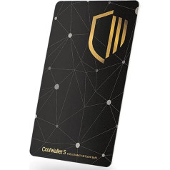 CoolWallet S - Crypto Hardware Wallet, Secure Your Crypto with Style, Bluetooth, Wireless, Cryptocurrency uzglabāšana, BTC, Bitcoin, Bitcoin, ETH, Ethereum, XRP, USDT, ERC20 Tokens, BEP20 Tokens