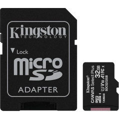 Kingston 32 GB microSDHC Canvas Select Plus 100 MB/s A1 10. klases UHS-I atmiņas karte + adapteris ar iepakojumu bez vilcināšanās (SDCS2/32GBET)