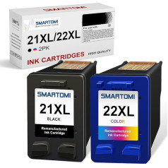 SMARTOMI 21XL 22XL atjaunotas tintes kasetnes priekš HP 21XL 22XL tintes kasetnes priekš HP Deskjet F2120 F2180 F2280 F380 F380 F4180 F4180 F335 F4180 F4190 D2360 D1460 D1530 D2366 0 D2460 D1460 Black+Tri-Colour