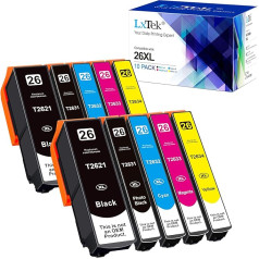 LxTek 26XL saderīga Epson 26 26 XL tintes kasetņu nomaiņa Epson Expression Premium XP-510 XP-520 XP-600 XP-605 XP-610 XP-615 XP-620 XP-625 XP-700 XP-720 XP-710 XP-800 XP-810 XP-820 XP-820