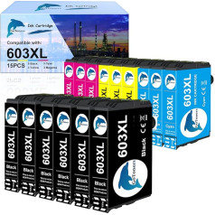 GoToners 603 XL kasetnes, kas saderīgas ar Epson 603XL priekš Workforce WF-2810 WF-2820 WF-2820 WF-2830 WF-2840 WF-2845 WF-2870 Expression Home XP-2100 XP-2150 XP-2155 XP-3100 XP-3150 XP-3155 XP-4 150 XP-154150