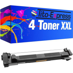 Tito-Express PlatinumSerie 4 Toner XXL kompatibel mit Brother TN-1050 6.000 Seiten Schwarz 50% mehr Inhalt!