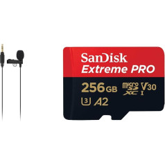 RØDE Lavalier GO Профессиональный микрофон для вещания и карта памяти SanDisk Extreme PRO microSDXC UHS-I 256 ГБ + адаптер и RescuePRO Deluxe