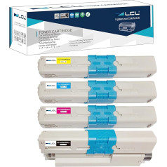 LCL Compatible Toner Cartridge C332dnw C332dn c332 MC363dnw MC363dn MC363 46508716 46508712 46508711 46508710 46508709 (1Black 1Cyan 1Magenta 1Yellow) rezerves daļas priekš Oki Oki 363DN MC363