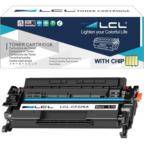 LCL 26A CF226A (1 melna) saderīga tonera kasetne (1 melna) priekš HP LaserJet Pro M402n M402d M402dn M402dn M402dw MFPM426dw M426fdn M426fdw M426 M426