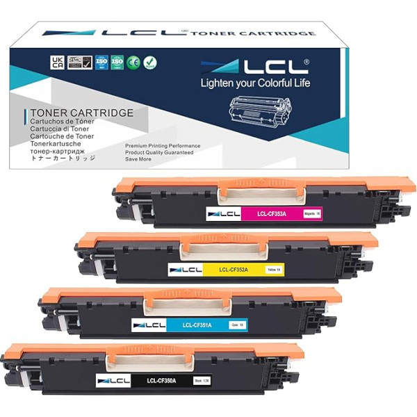 LCL atjaunots toneris 130A CF350A CF351A CF352A CF353A (KCMY) saderīgs ar HP Color LaserJet Pro MFP M176 M176FN M177 M177FW M176n