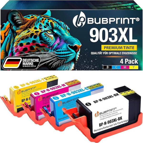 903XL Multipack 903 XL saderīgas 903 XL kasetnes HP 903 XL HP printeru 903 XL kasetnes HP Officejet 6950 kasetnēm HP Officejet Pro 6970 6960 tintes kasetnes (melna, ciāna, purpura,