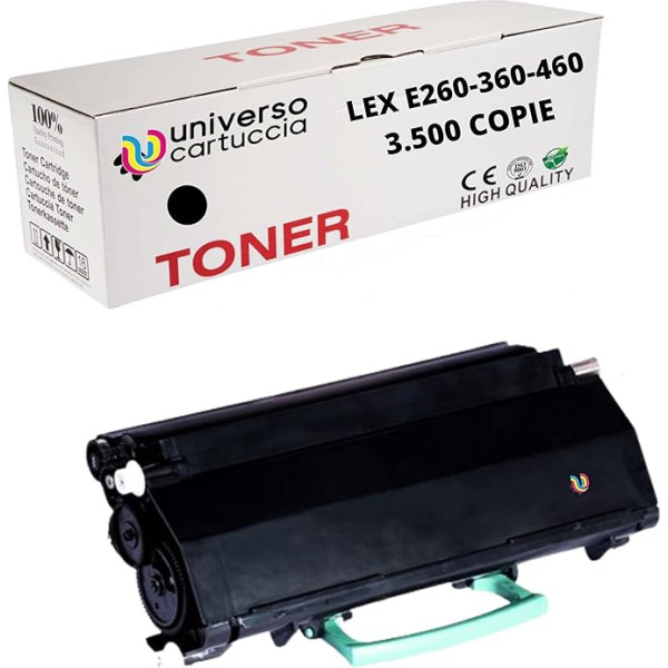 Universocartuccia suderinamas toneris Lexmark E260A11E, Lexmark Optra E260 E260D E260DN E360D E360DN E460DN/W E462DTN 3500 puslapių