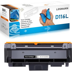 LOSMANN 1x melns toneris saderīgs ar Samsung MLT-D116L priekš SL Xpress M2620D M2620ND M2625D M2625F M2625F M2625FN M2625N M2626 M2626 M2675F M2675FN M2676 M2820D M2820DW M2820DW 2820NnnD M2825DW M2825ND M2825ND M2826