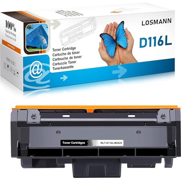 LOSMANN 1x melns toneris saderīgs ar Samsung MLT-D116L priekš SL Xpress M2620D M2620ND M2625D M2625F M2625F M2625FN M2625N M2626 M2626 M2675F M2675FN M2676 M2820D M2820DW M2820DW 2820NnnD M2825DW M2825ND M2825ND M2826