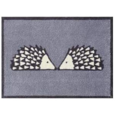 Bruņurupuču paklājiņš Scion Living Collection Kissing Spike Grey dizains — īpaši uzsūcošs barjeras paklājiņš, 60 x 85 cm, vairāku rokturu aizmugure