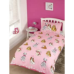 Rapport Doggies toddler gultas veļas komplekts rozā poliestera kokvilnas roze 150 x 120 x 1 cm