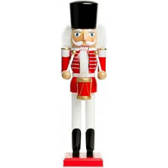 Sikora NK-A Decorative Wooden Nutcracker Figurine, Various Designs, 2 Sizes, Colour/Model: A01 Red, Drummer, Size: Height Approx. 28 cm