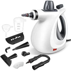 AUIFFER 230°F 1050W Steam Cleaner Floor with 11 Attachments and Child Lock, Steam Cleaner Multifunctional Household Steam Cleaner Handheld Device for Everything Upholstered Furniture, Car Seats and