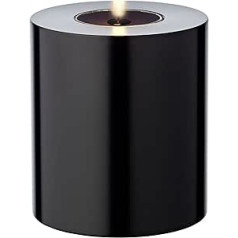 EDZARD Cornelius Tea Light Holder Permanent Candle Black Height 9 cm Diameter 8 cm Heat Resistant up to 90 Degrees