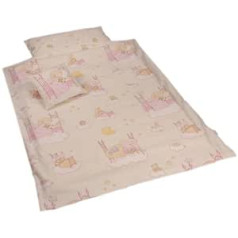 Kindertraum 520693069322 Bērnu gultas veļa 40 x 60 cm un 100 x 135 cm rozā