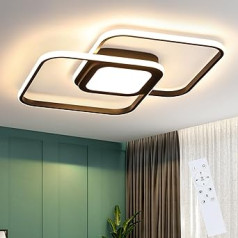 Homefire LED Ceiling Light Living Room Ceiling Light – Black Modern Bedroom Lamp 48 W Dimmable with Remote Control Metal Design Living Room Lamp for Bedroom Kitchen Children's Room Dining Room