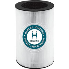 HoMedics TotalClean 3-in-1 patiesā HEPA filtra nomaiņa gaisa attīrītājiem HoMedics AP-T40, AP-T40WT, AP-T43-WT, AP-T45-BK un AP-T45-WT, patiesais HEPA filtrs noņem līdz pat 99,97% Daļiņas gaisā